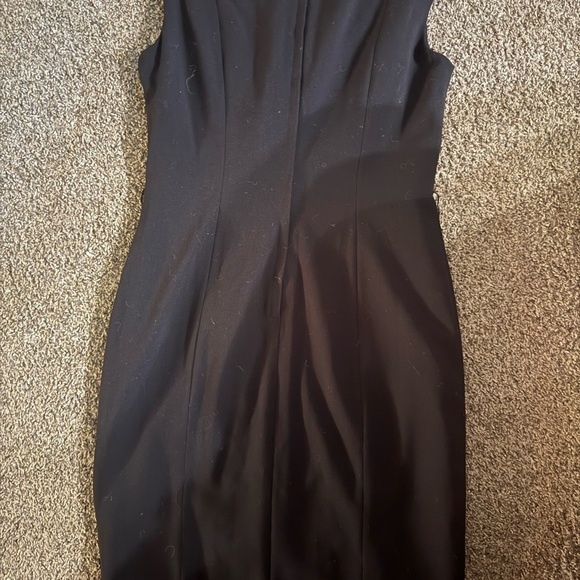 Calvin Klein Black and White Asymmetrical Cocktail Dress - Picture 4 of 6